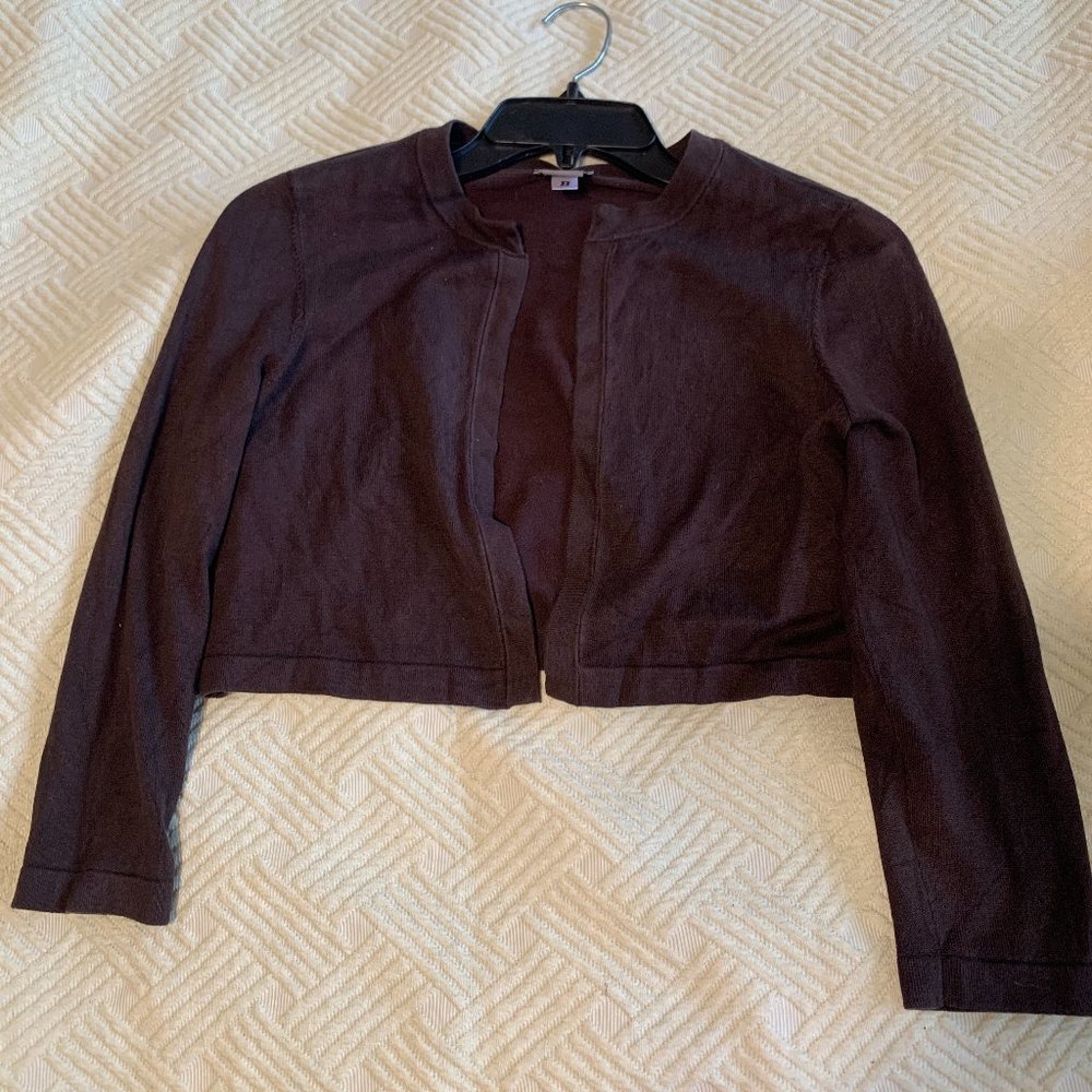 Ann Taylor Brown Cropped Cardigan